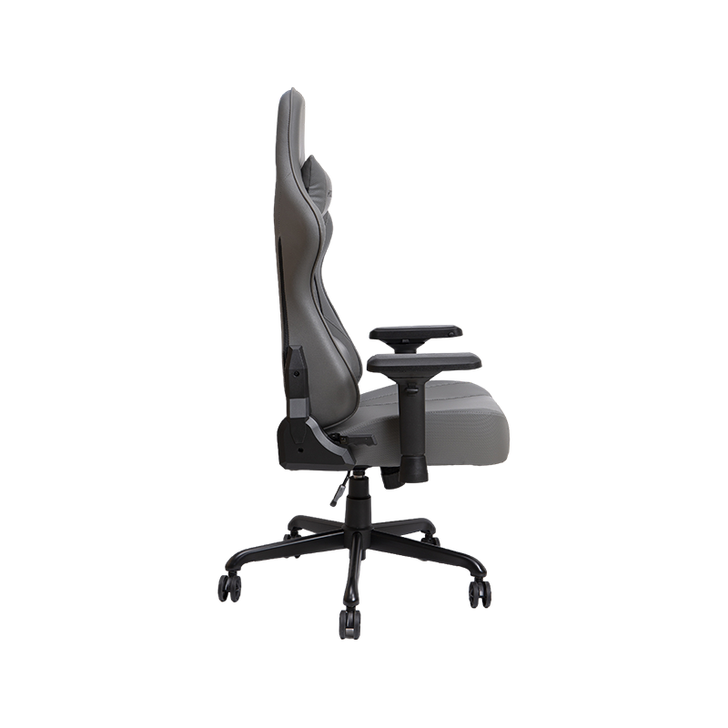 Szürke, állítható kartámasz kivitelű, csúcskategóriás luxus játékszék